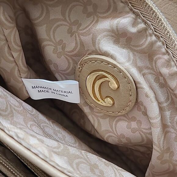 EUC C Women's tan wallet crossbody bag clutch purse removalable shoulder strap - Picture 8 of 13